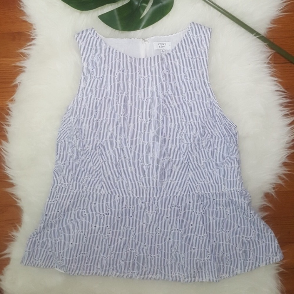 Crown & Ivy Seersucker Top
